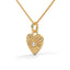 Amore fluted heart necklace diamond