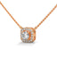 Raver round cut diamond pendant