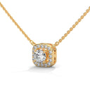 Raver round cut diamond pendant