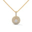 Opulent round cut diamond pendant