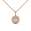 Opulent round cut diamond pendant