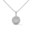 Opulent round cut diamond pendant