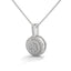 Opulent round cut diamond pendant