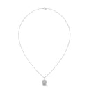 Opulent round cut diamond pendant