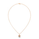 Opulent round cut diamond pendant