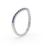 Rise pave curve ring sapphire