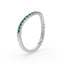 Rise pave curve ring emerald