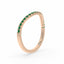 Rise pave curve ring emerald