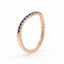 Rise pave curve ring sapphire