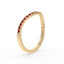 Rise pave curve ring ruby