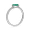 Bold baguette cut emerald centre stone ring