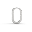 Rise pave rectangle curve hoops diamond