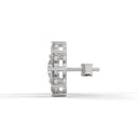 Serenity flower stud earrings diamond