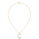 Crescent shape diamond pendant