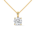 Vibrant round cut diamond pendant