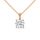 Vibrant round cut diamond pendant