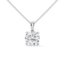 Vibrant round cut diamond pendant