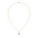 Vibrant round cut diamond pendant