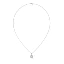 Vibrant round cut diamond pendant