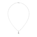 Precious pear cut diamond pendant
