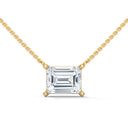 Enormous emerald cut diamond pendant