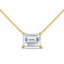 Enormous emerald cut diamond pendant