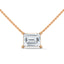 Enormous emerald cut diamond pendant