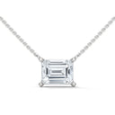 Enormous emerald cut diamond pendant
