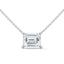 Enormous emerald cut diamond pendant