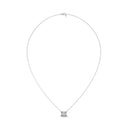 Enormous emerald cut diamond pendant