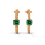 Strength rope hoop earrings emerald