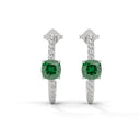 Strength rope hoop earrings emerald