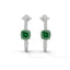 Strength rope hoop earrings emerald