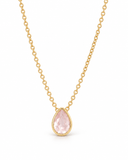 Rose Quartz Pear Bezel Pendant — Carat Hills