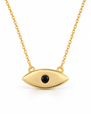 Black Onyx Evil Eye Bar Pendant — Carat Hills
