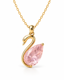 Rose Quartz Swan Pendant — Carat Hills