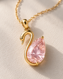 Rose Quartz Swan Pendant — Carat Hills