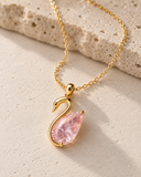Rose Quartz Swan Pendant — Carat Hills