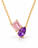 Amethyst & Rose Quartz Duo Pendant — Carat Hills