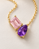 Amethyst & Rose Quartz Duo Pendant — Carat Hills