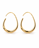 Teardrop Threader Silver Hoops