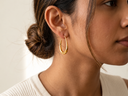 Teardrop Threader Silver Hoops