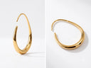 Teardrop Threader Silver Hoops