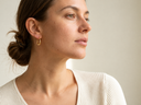 Teardrop Threader Silver Hoops