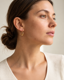 Teardrop Threader Silver Hoops