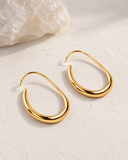 Teardrop Threader Silver Hoops