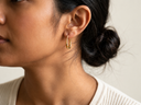 Teardrop Threader Silver Hoops