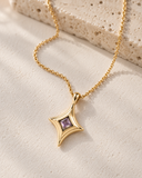 Amethyst Four-Point Star Pendant — Carat Hills
