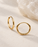 Round Clicker Silver Hoops — Carat Hills