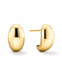 Oval Dome Silver Stud Earrings — Carat Hills